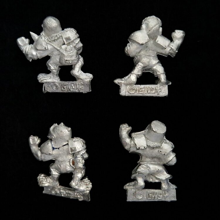 A photo of Blood Bowl Halflings miniatures