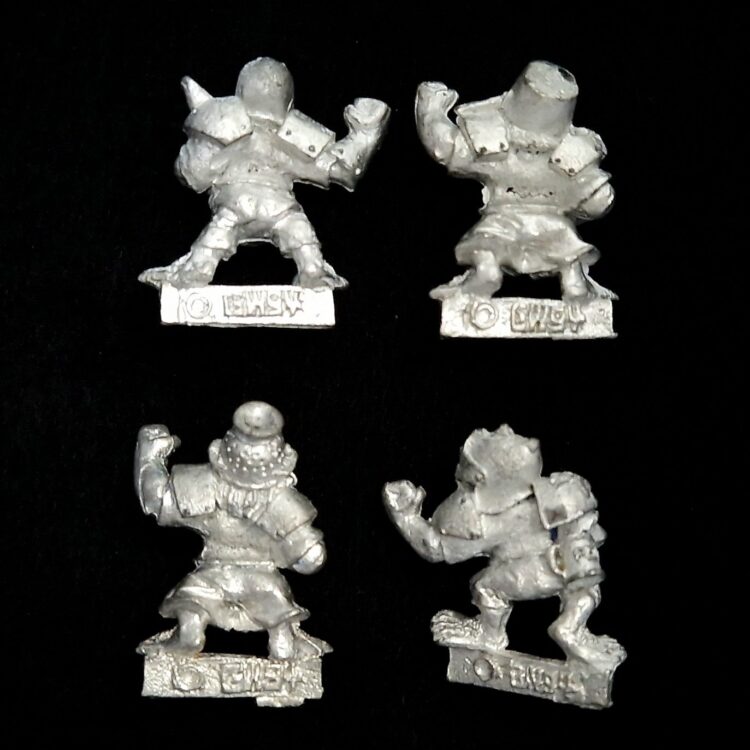 A photo of Blood Bowl Halflings miniatures