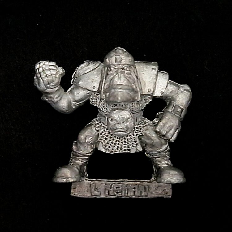 A photo of a Blood Bowl Orcs Lineman miniature