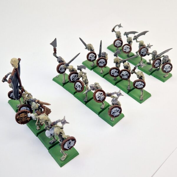 A photo of Vampire Counts Skeleton Warriors Regiment Warhammer miniatures