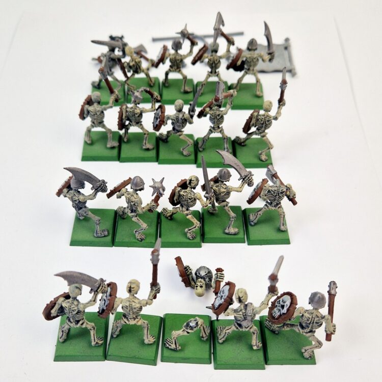 A photo of Vampire Counts Skeleton Warriors Regiment Warhammer miniatures