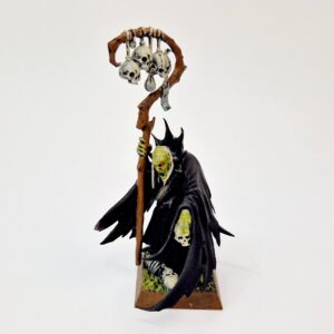 A photo of a Vampire Counts Necromancer Warhammer miniature