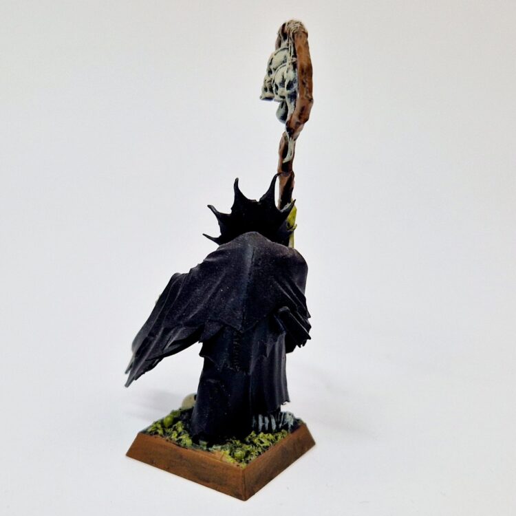 A photo of a Vampire Counts Necromancer Warhammer miniature