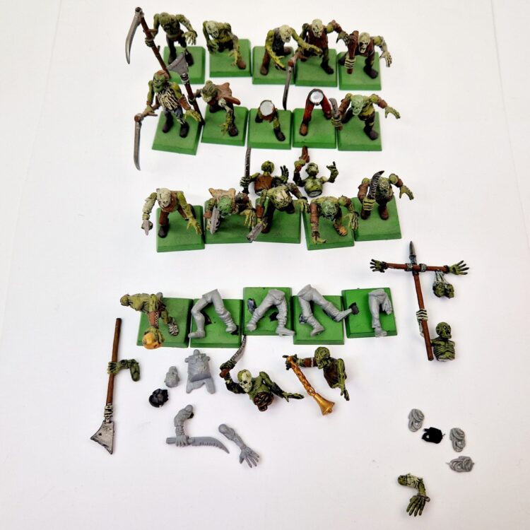 A photo of Vampire Counts Zombie Regiment Warhammer miniatures