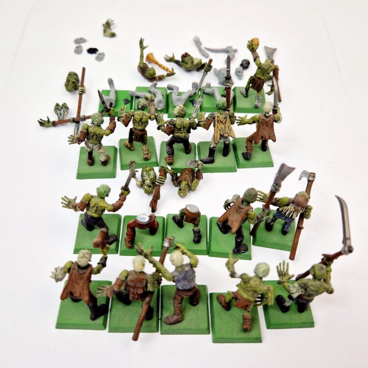 A photo of Vampire Counts Zombie Regiment Warhammer miniatures