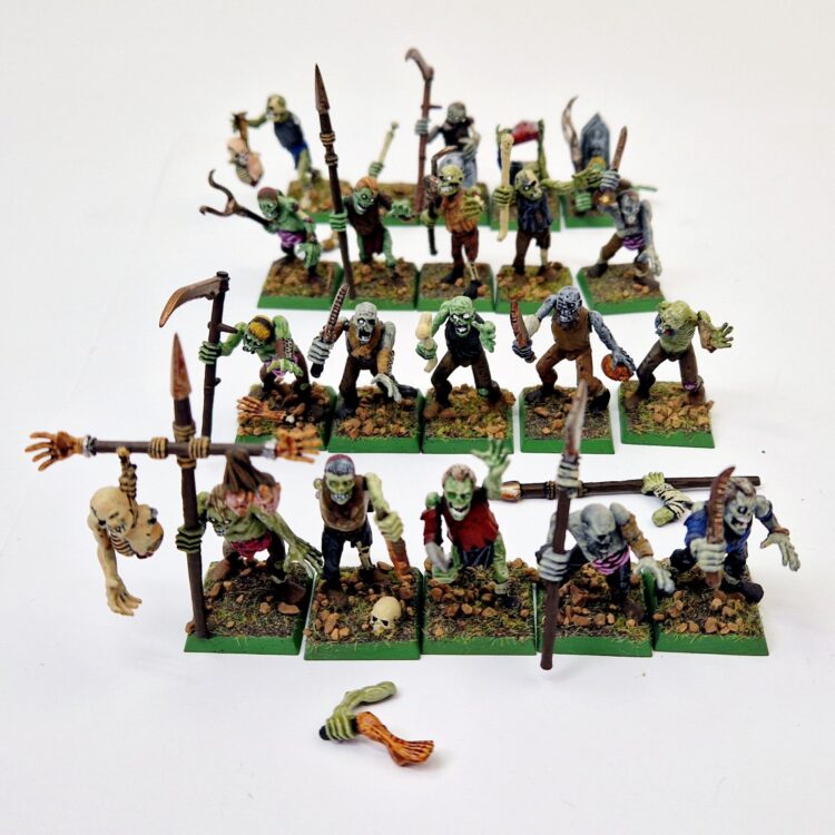 A photo of Vampire Counts Zombie Regiment Warhammer miniatures