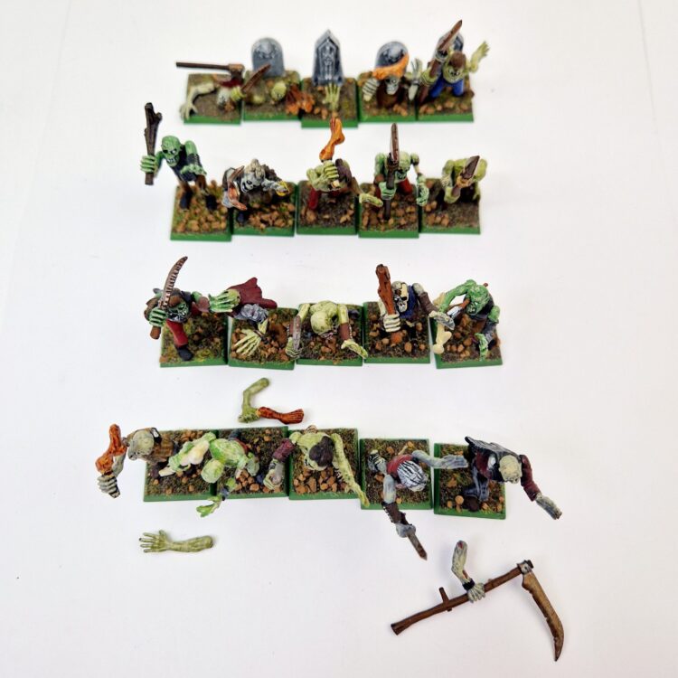 A photo of Vampire Counts Zombie Regiment Warhammer miniatures