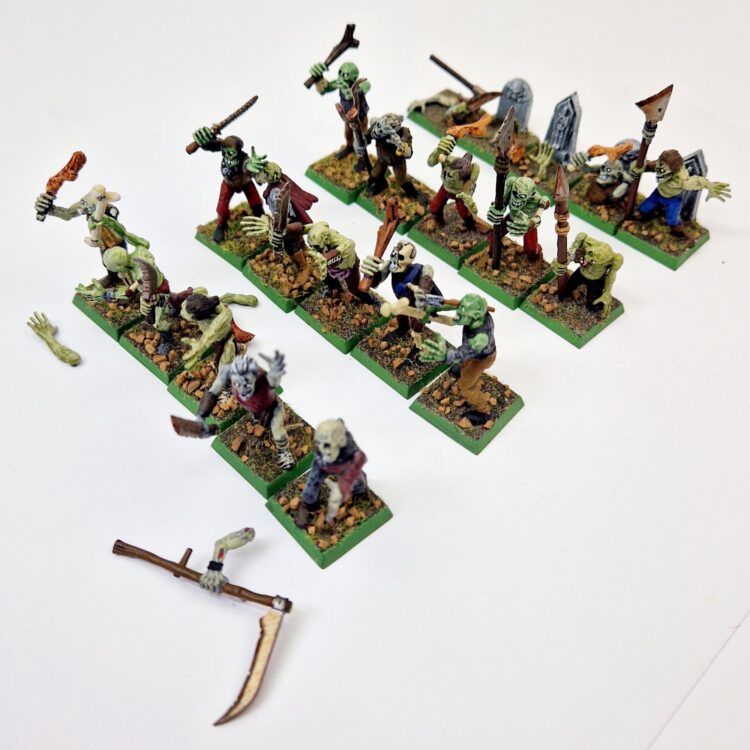 A photo of Vampire Counts Zombie Regiment Warhammer miniatures