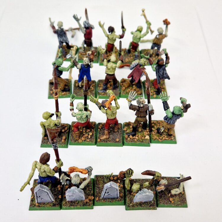 A photo of Vampire Counts Zombie Regiment Warhammer miniatures