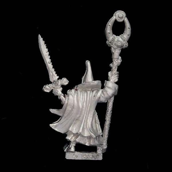 A photo of a Undead Necromancer Warhammer miniature