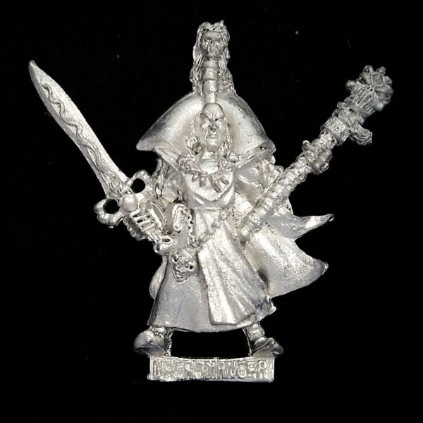 A photo of a Undead Necromancer Warhammer miniature