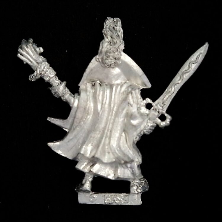 A photo of a Undead Necromancer Warhammer miniature