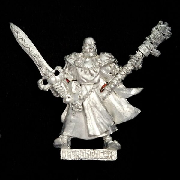 A photo of a Undead Necromancer Warhammer miniature