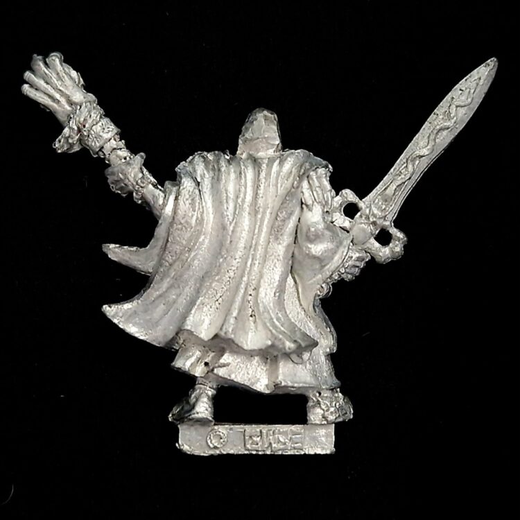 A photo of a Undead Necromancer Warhammer miniature