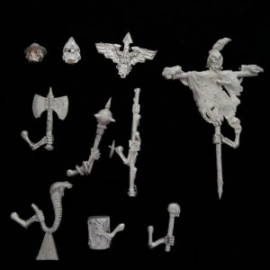A photo of a Vampire Counts Skeleton Command Upgrade Bits Warhammer miniature
