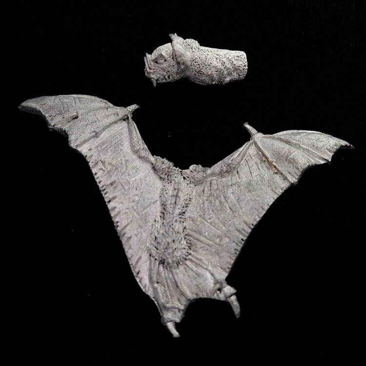 A photo of a Vampire Counts Fell Bat Warhammer miniature