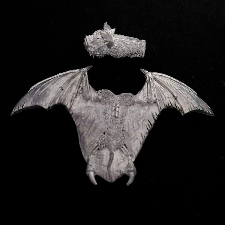 A photo of a Vampire Counts Fell Bat Warhammer miniature