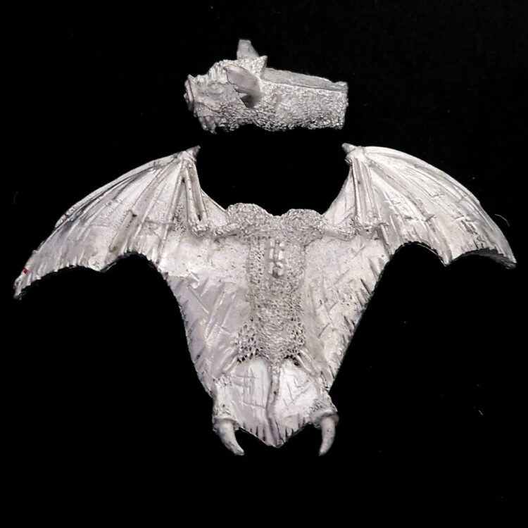 A photo of a Vampire Counts Fell Bat Warhammer miniature