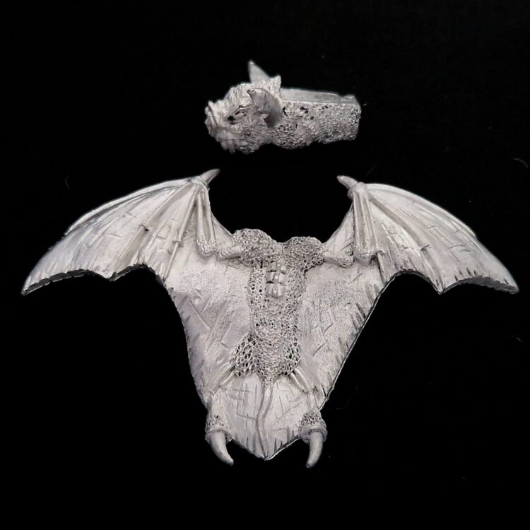A photo of a Vampire Counts Fell Bat Warhammer miniature