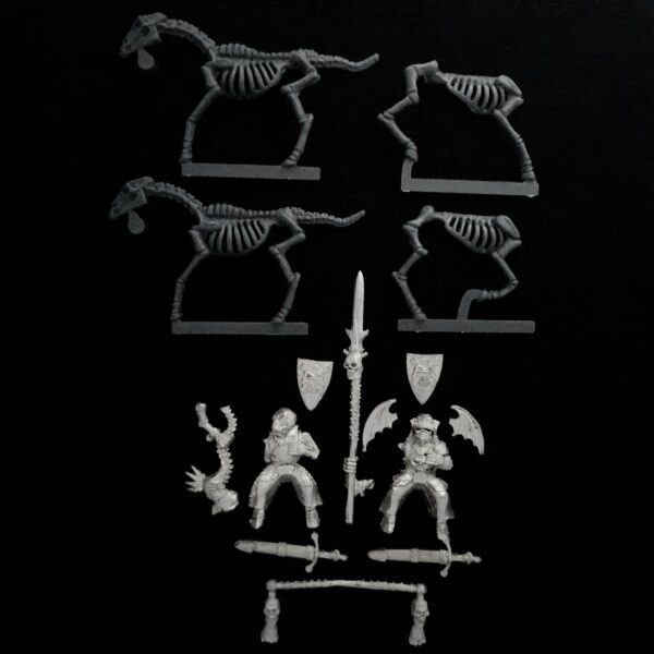 A photo of Undead Mounted Wights Command Warhammer miniatures