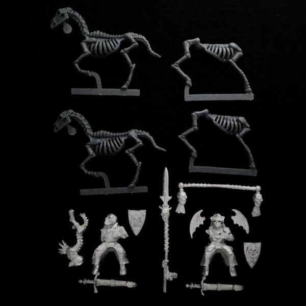 A photo of Undead Mounted Wights Command Warhammer miniatures