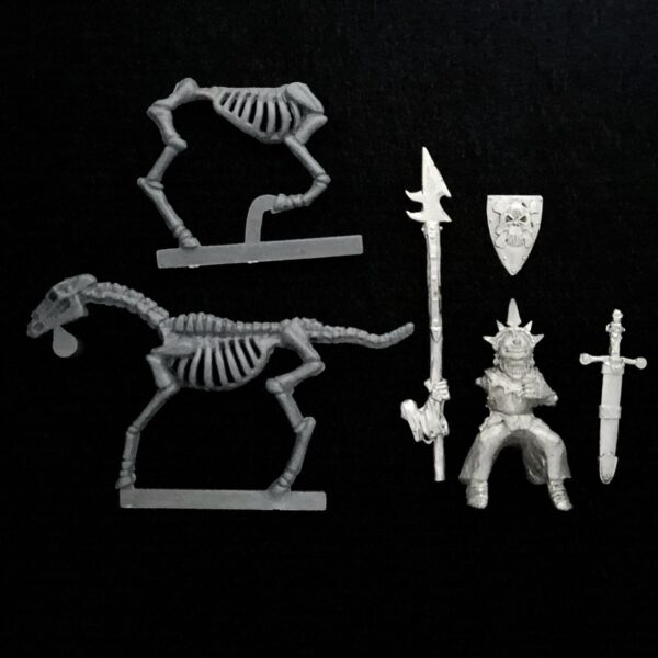 A photo of a Undead Mounted Wight Warhammer miniature