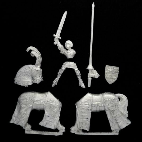 A photo of a Bretonnian Repanse de Lyonesse Warhammer miniature