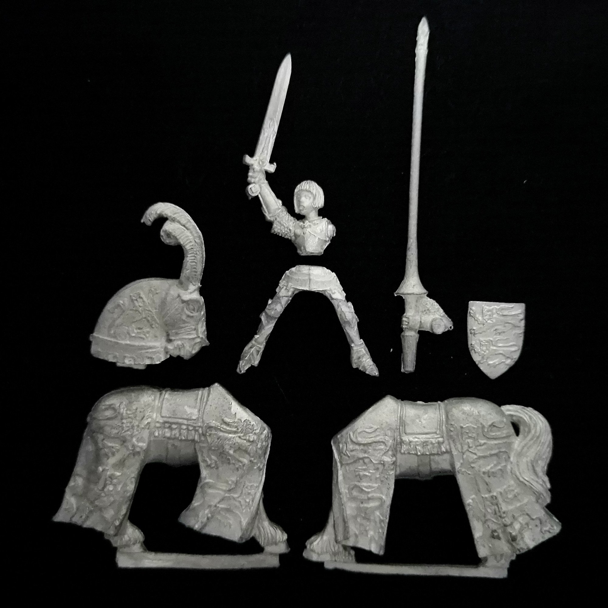 A photo of a Bretonnian Repanse de Lyonesse Warhammer miniature