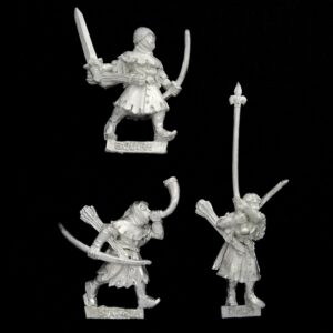 A photo of Bretonnia Squires with Bows Command Warhammer miniatures