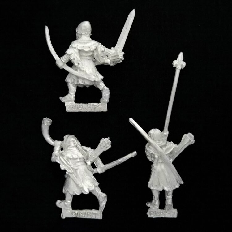 A photo of Bretonnia Squires with Bows Command Warhammer miniatures