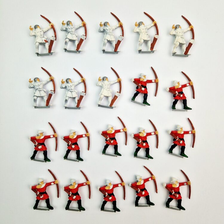 A photo of Bretonnia Archers Warhammer miniatures