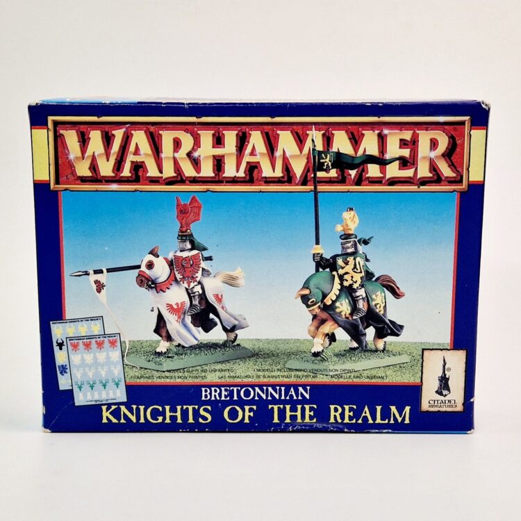 A photo of Bretonnia Knights of the Realm Warhammer miniatures