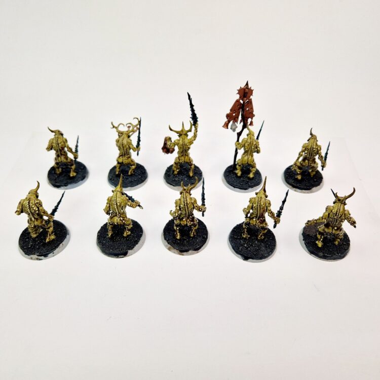 A photo of Chaos Daemons Plaguebearers Warhammer miniatures