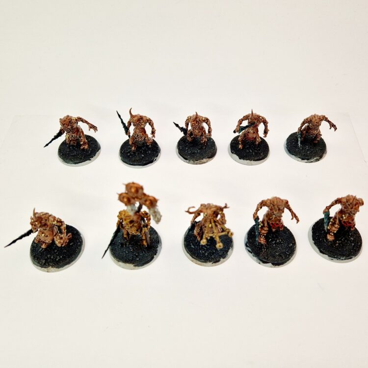 A photo of Chaos Daemons Plaguebearers Warhammer miniatures