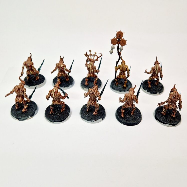 A photo of Chaos Daemons Plaguebearers Warhammer miniatures