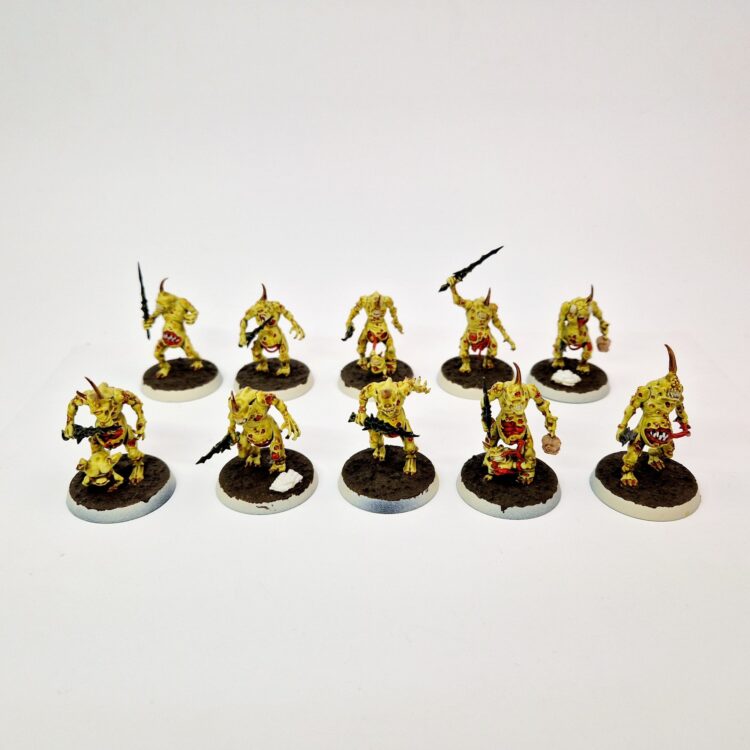 A photo of Chaos Daemons Plaguebearers Warhammer miniatures