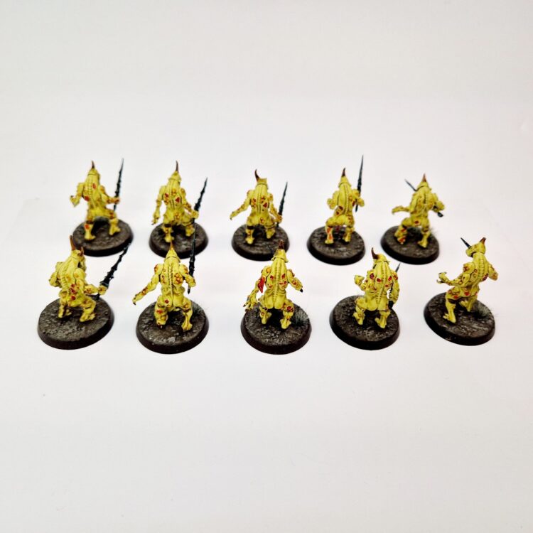 A photo of Chaos Daemons Plaguebearers Warhammer miniatures