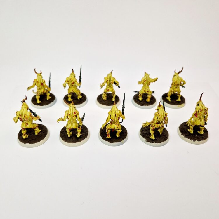 A photo of Chaos Daemons Plaguebearers Warhammer miniatures