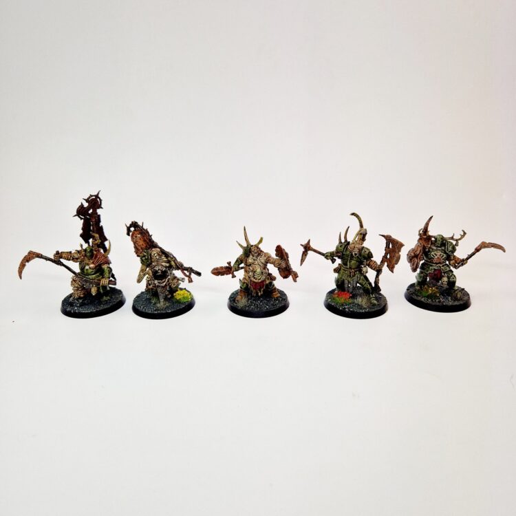 A photo of Chaos Daemons Putrid Blightkings Warhammer miniatures