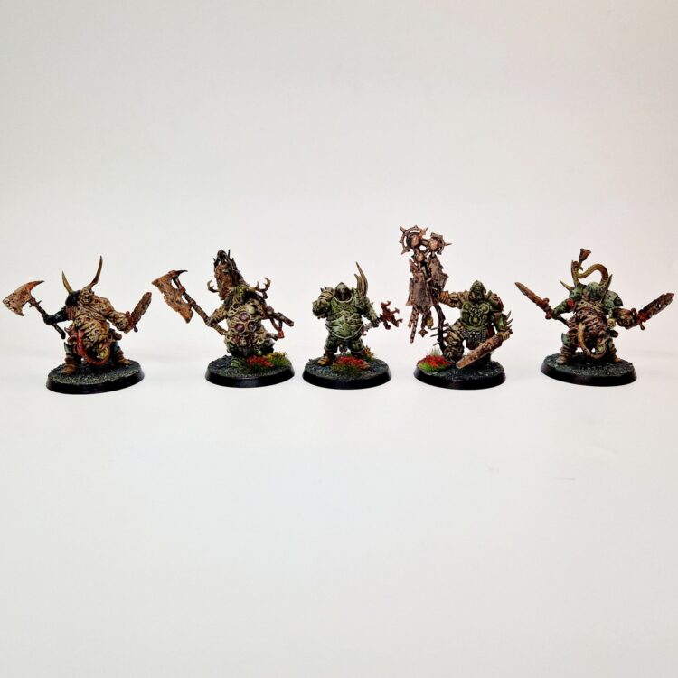 A photo of Chaos Daemons Putrid Blightkings Warhammer miniatures