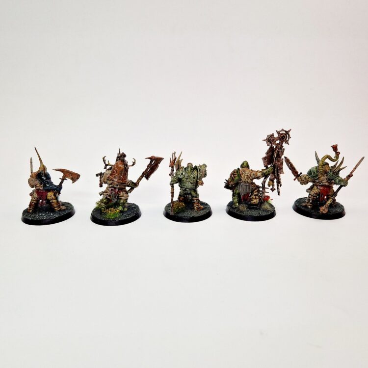 A photo of Chaos Daemons Putrid Blightkings Warhammer miniatures