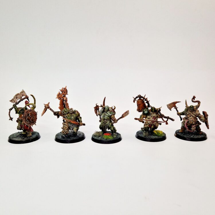 A photo of Chaos Daemons Putrid Blightkings Warhammer miniatures