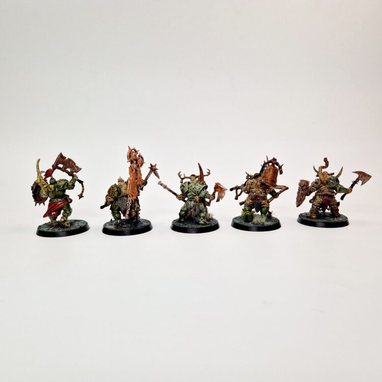 A photo of Chaos Daemons Putrid Blightkings Warhammer miniatures