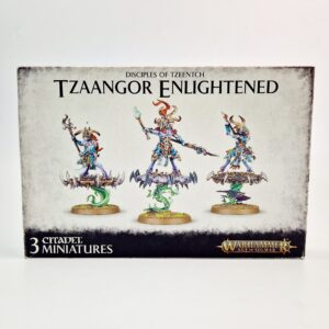 A photo of Chaos Daemons Tzaangor Enlightened Warhammer miniatures