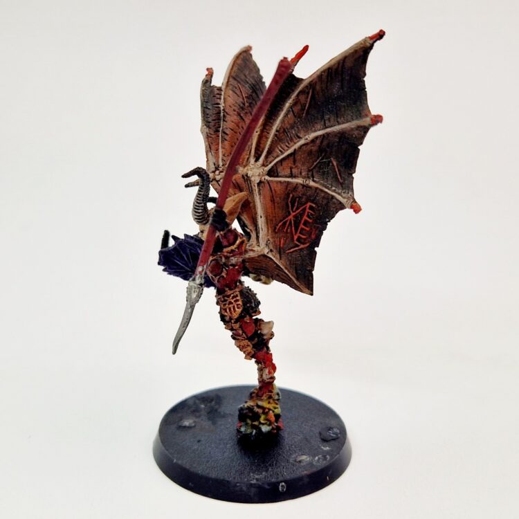 A photo of a Chaos Warriors Valkia the Bloody Warhammer miniature