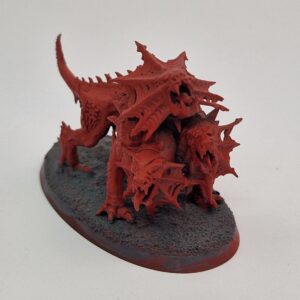 A photo of a Chaos Daemons Karanak The Hound of Vengeance Warhammer miniature