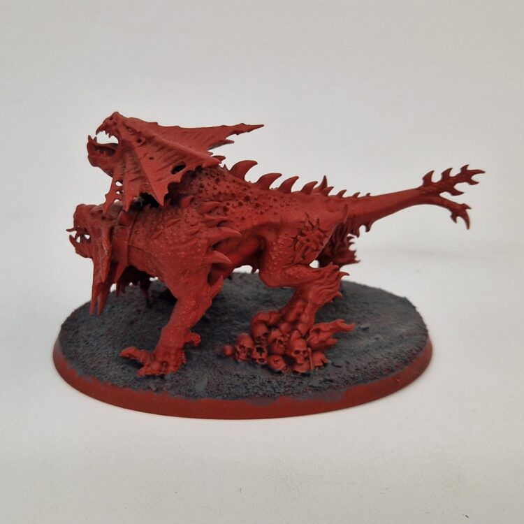 A photo of a Chaos Daemons Karanak The Hound of Vengeance Warhammer miniature