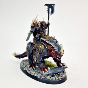 A photo of a Chaos Slaves to Darkness Lord on Karkadrak Warhammer miniature
