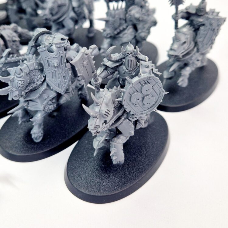 A photo of Chaos Slaves to Darkness Knights Warhammer miniatures