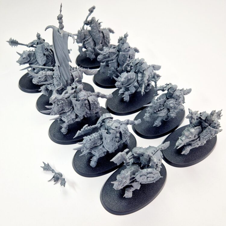 A photo of Chaos Slaves to Darkness Knights Warhammer miniatures